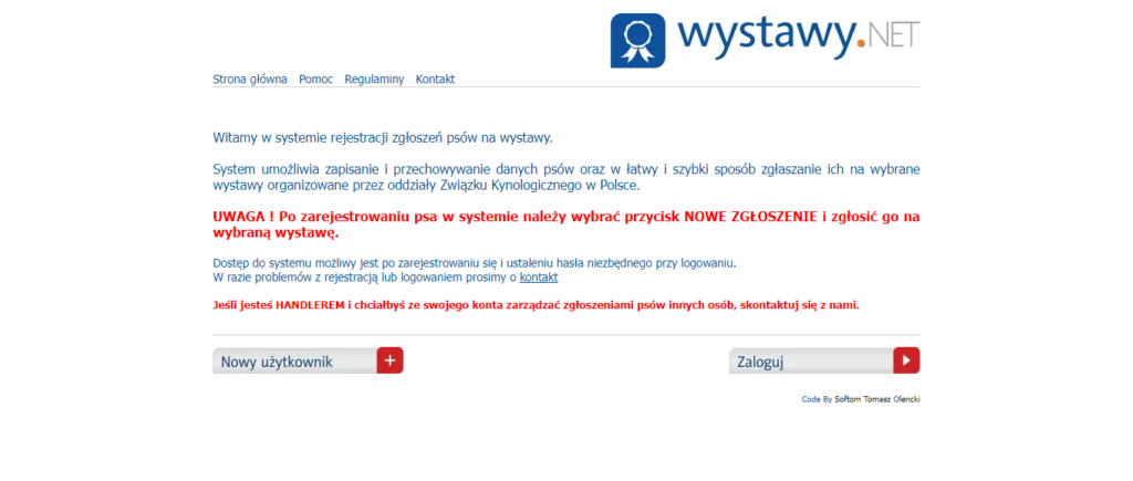 wystawy.net logowanie
